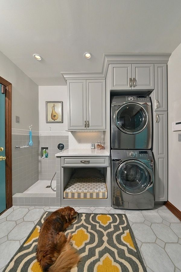 washing station shower laundry room ideas dog bed