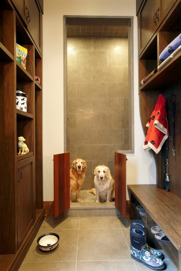 dog washing station mudroom design ideas wood cabinets