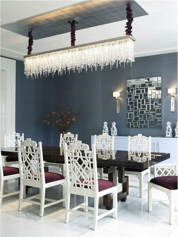 room rectangle dining table rectangle crystal chandelier