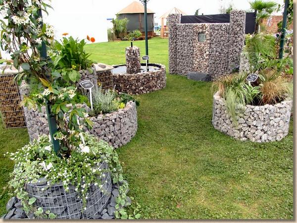  gabion fillers circular planter boxes garden decor