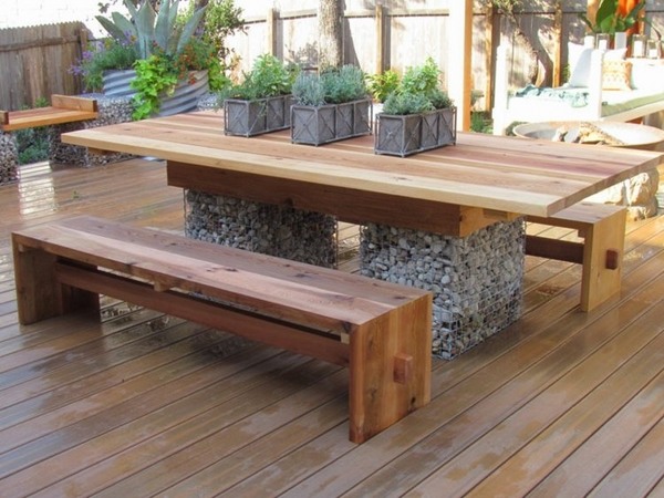  ideas garden furniture gabion table 