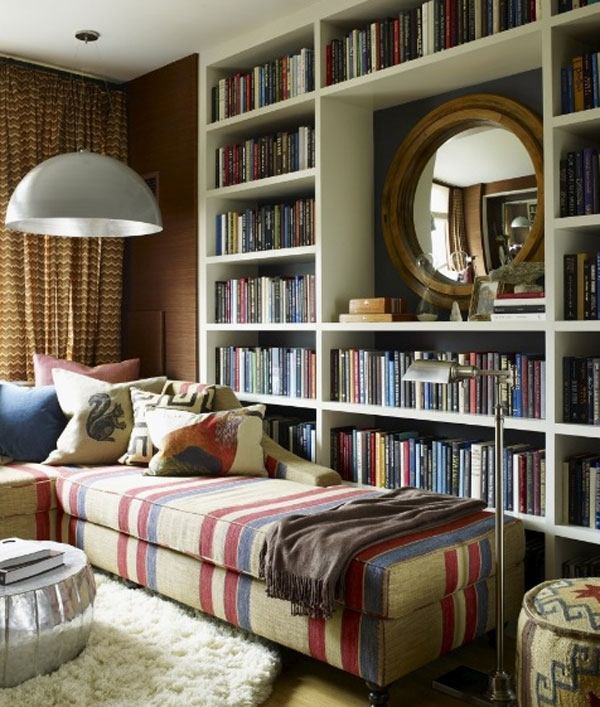 white bookshelves sofa ideas