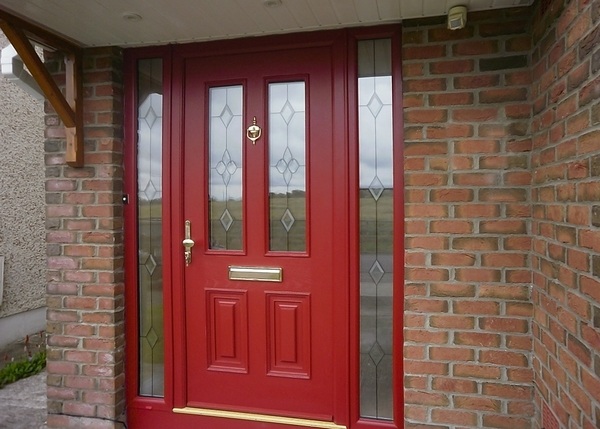 house entrance composite doors decorative glass 