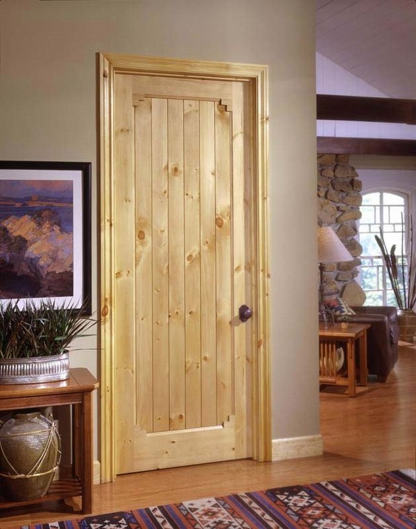 pine door rustic home decor ideas 