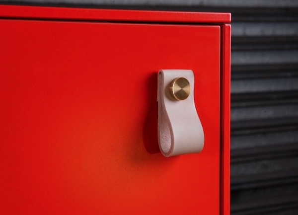 loop leather handles cabinet door ideas