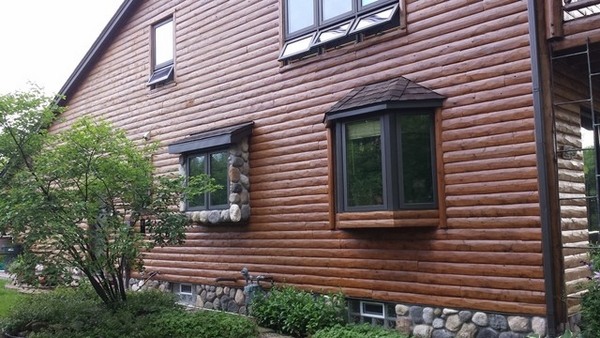 log cabin vinyl siding rustic exterior decor house exterior