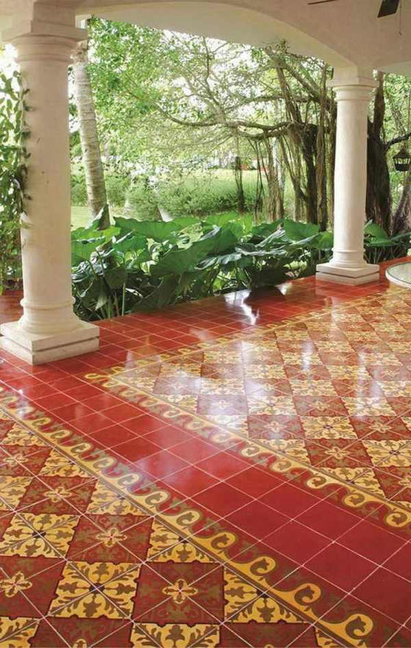 mediterranean patio tile flooring patio design ideas