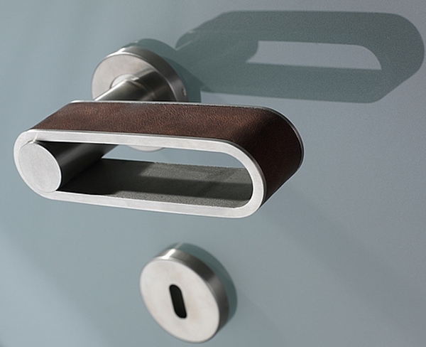 metal and leather door handles modern door handles ideas