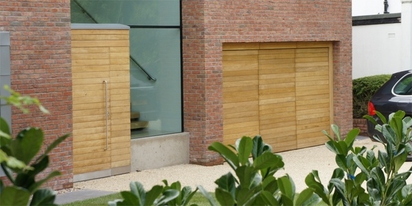 modern garage oak doors contemporary house 
