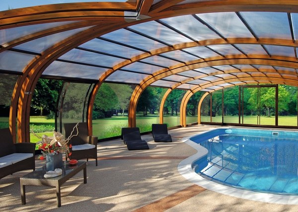 modern garden swimming pool enclosure ideas deck 