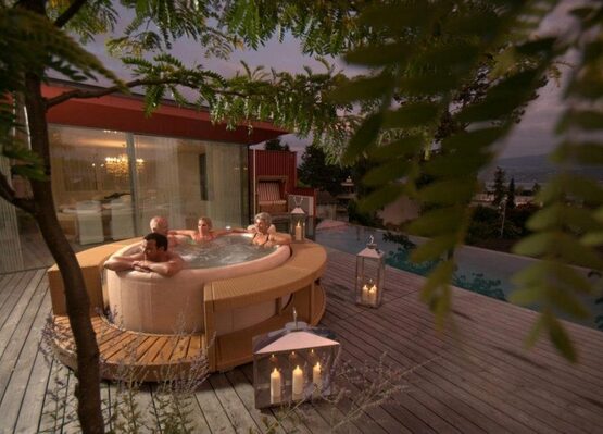 patio-deck-ideas-portable-hot-tub-Softub-wooden-surround-modern-patio-ideas
