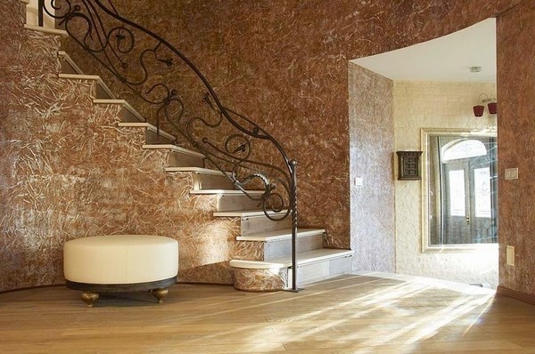 plaster covering decorating ideas hallway decoration staircase