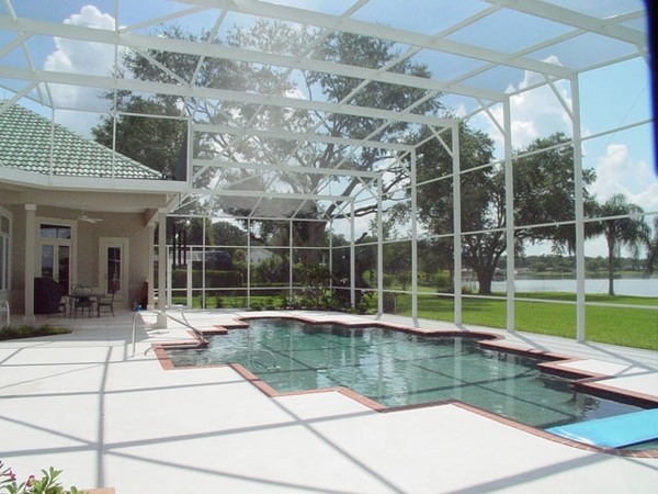 pool screen enclosure modern patio garden design patio deck