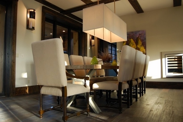 rectangle shade chandelier lighting fixtures dining room decor