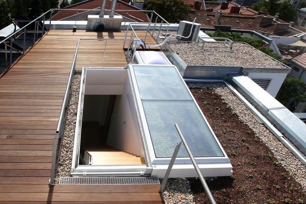 roof sliding hatch wooden deck 