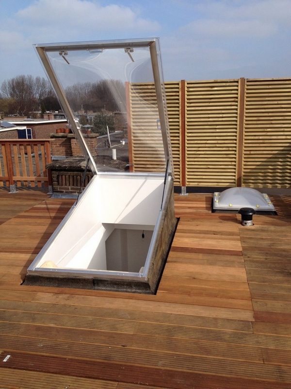 roof top deck ideas roof hatch with ladder roof access