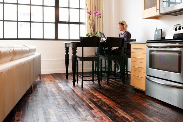 rustic hardwood flooring reclaimed wood kitchen floor