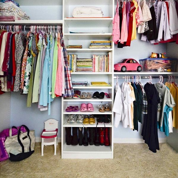 small kid organizers open shelves shoe storage