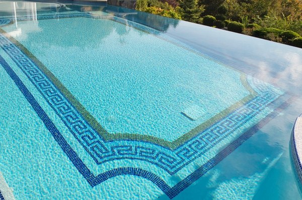 stylish swimming mosaic tile decorating