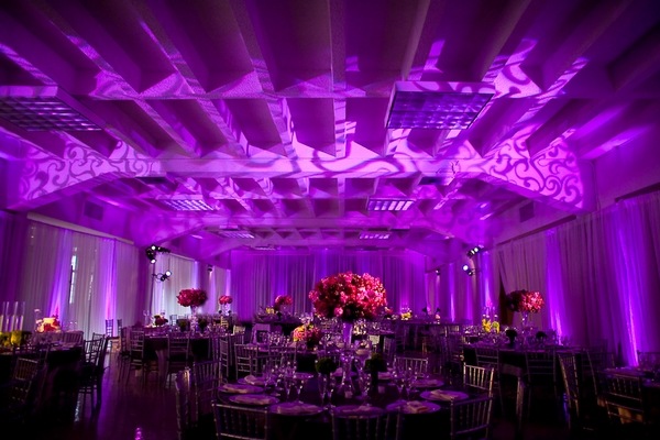 uplighting ideas decorative lighting purple color wedding