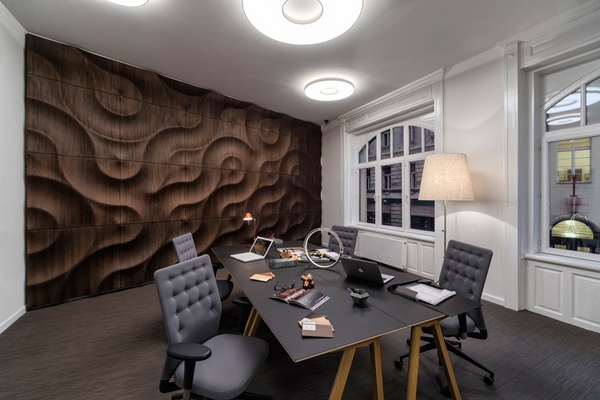 wooden panels coverings 3D panels home office decor