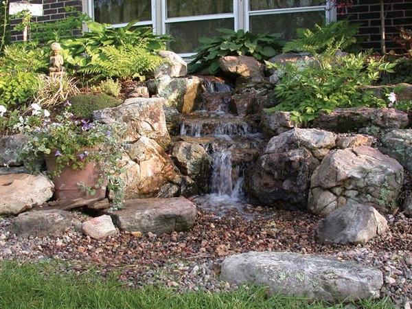 Diy waterfallideas garden landscape rocks 