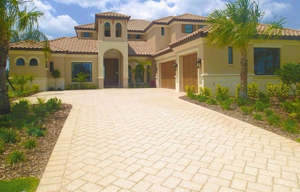  herringbone pattern mediterranean style exterior