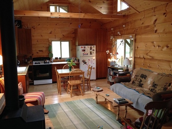interior log living space