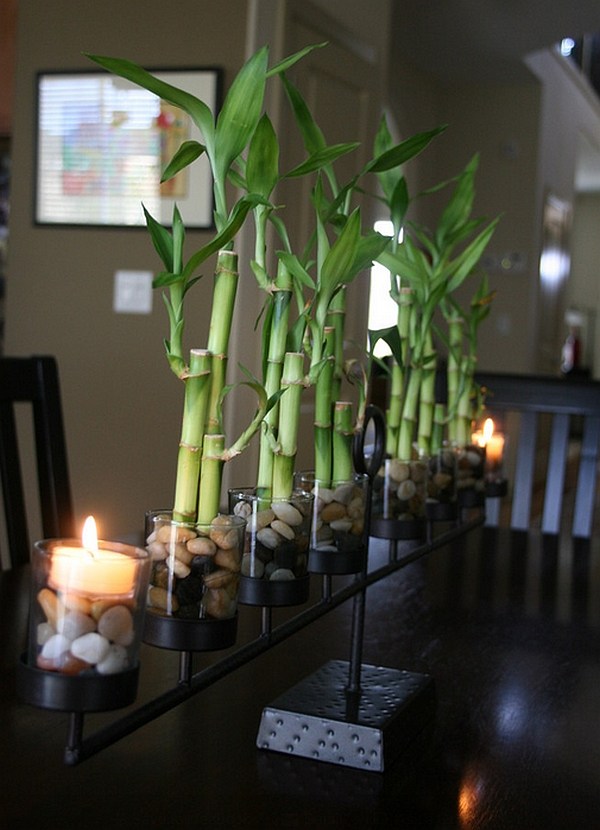 asian ideas bamboo plants candles 