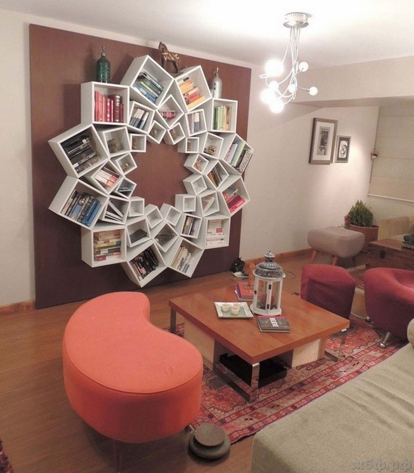 unique wall mounted bookshelves living room furniture