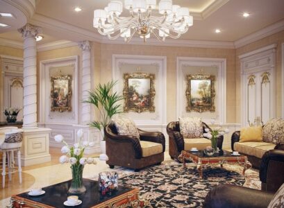 drawing-room-design-ideas-classic-decor-large-chandelier-leather-armchairs