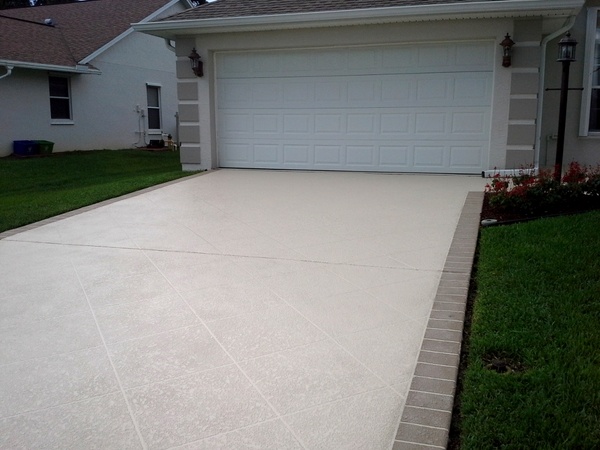 concrete driveway brick pavers