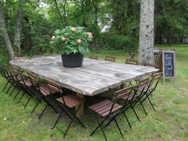 farm table design ideas DIY outdoor furniture