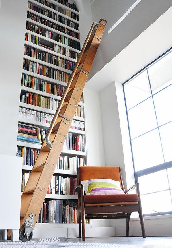 home library disegn ideas rolling library ladder floor to ceiling bookshelves