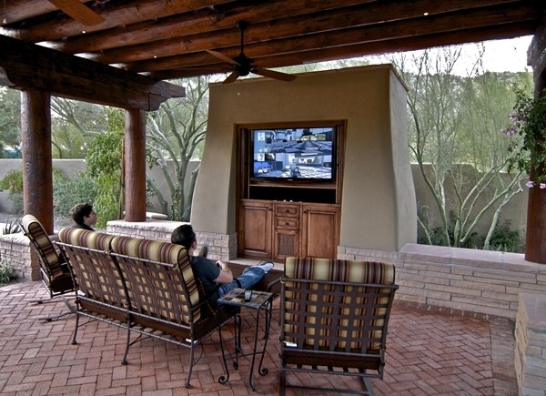 Outdoor Tv Enclosure Ideas Take The, Outdoor Tv Cabinets For Patio