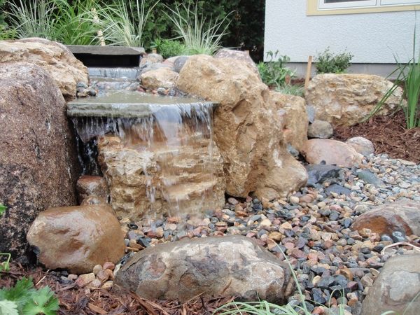 DIY waterfall decorative rocks garden decor