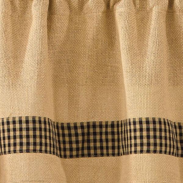 curtains ideas burlap black check decoration 