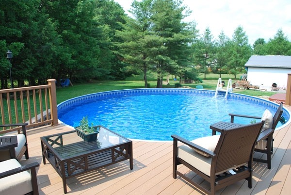 radiant pool with deck round pool outdoor furniture backyard pools