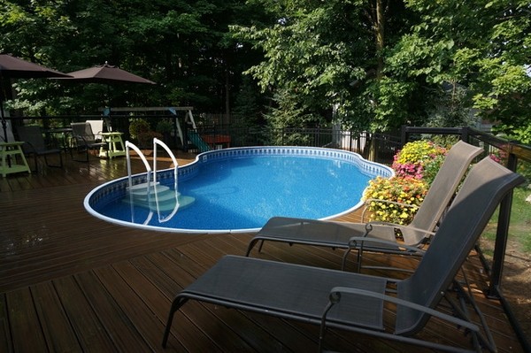 pool deck ideas wood deck outdoor furniture
