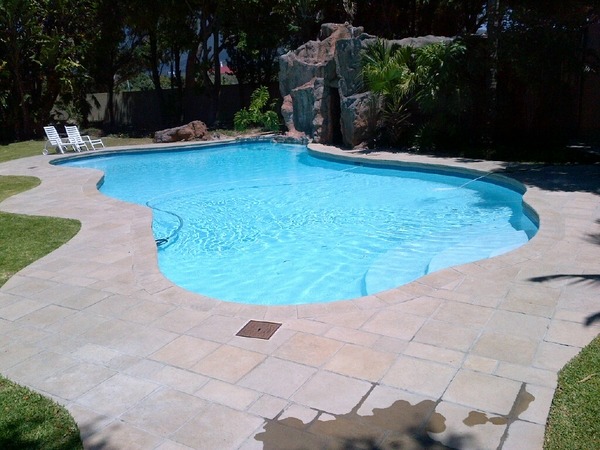 inground pool freeform pools garden landscape