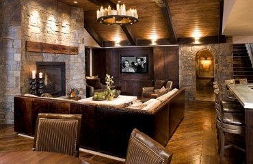 rustic-living-room-cabin-furniture-ideas-stone-fireplace-large-sofa-wood-floor