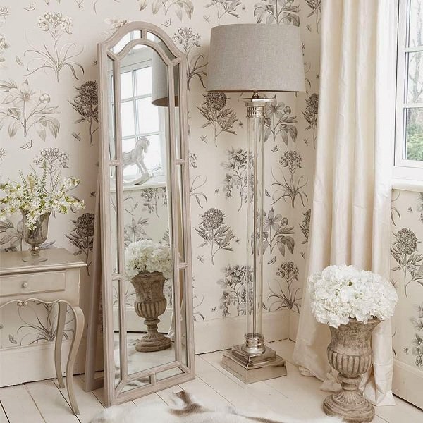 shabby chic floor lamp glass stand bedroom decor shabby chic lamps