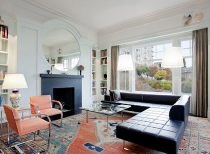 turkish-oushak-rug-stylish-living-room-furniture-leather-sofa