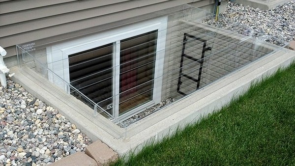 acrylic egress cover concrete