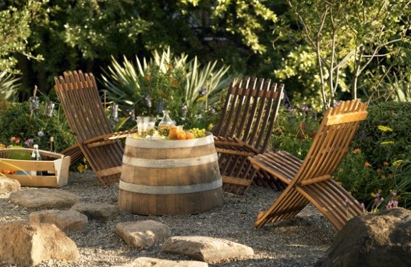  garden barrel table