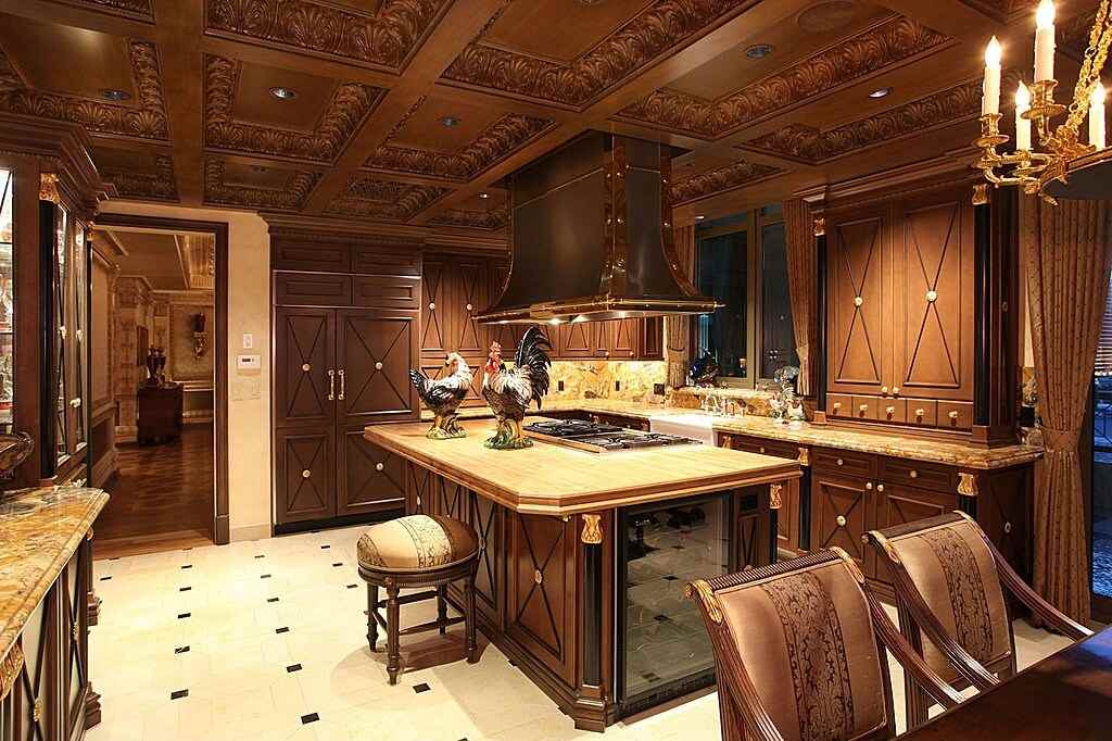 carved ceiling kitchen decor ideas