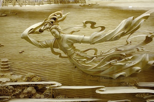 unique chinese wood carving