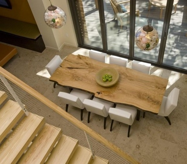 wood-slab-dining-table-designs-ideas contemporary dining room furniture