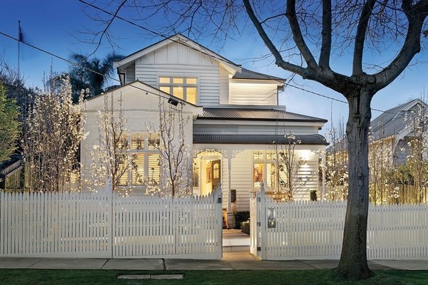 metal roofing house exterior design picket fence