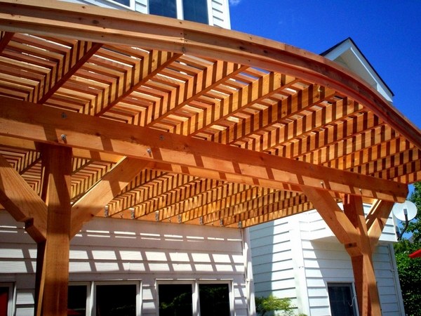 DIY shade covers wooden pergola patio design ideas